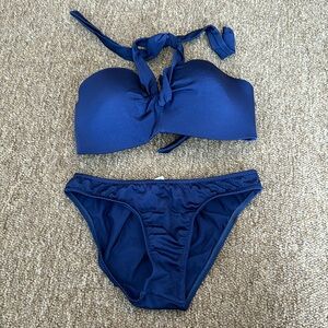 Venus navy halter swimsuit. Excellent used condition. C cup / size 2